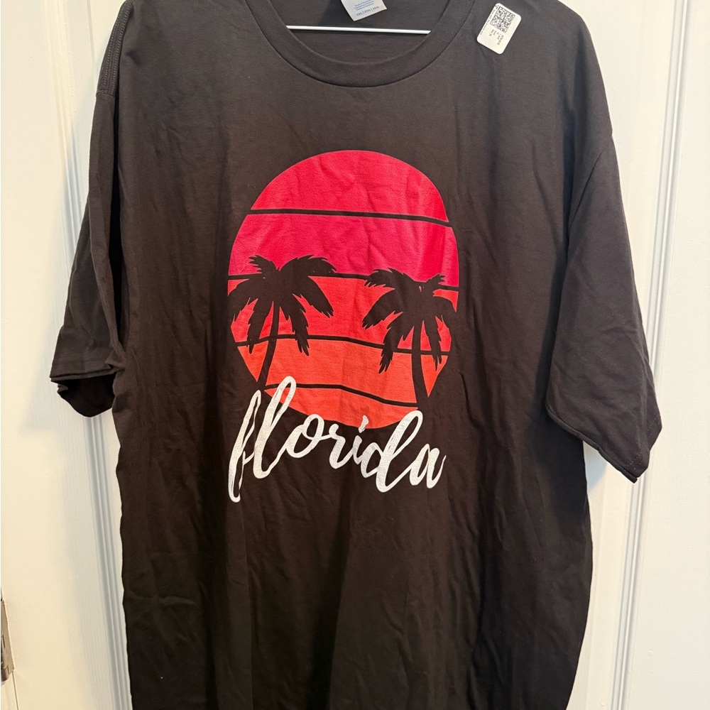 Men’s Black Florida Vaporwave Graphic T-Shirt - Size 2XL - EUC